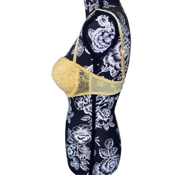 Soft Sensations Lace Padded Push Up Bra 36C Boost Sexy Coquette Intimates - Picture 3 of 9